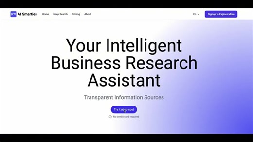 Free use ! Ask one question on AI Smarties and get a free 6000–9000 word business report.
