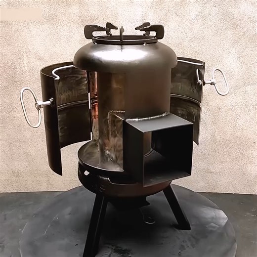 73K views · 1.2K reactions | How to make a very effective 2 in 1 wood stove from an old gas tank. | Random Crafts DIY | Facebook