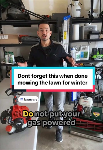 Storing your lawn mowing tools for the winter? Don’t forget the fuel sitting in the tank! Here’s why, as well as two ways to handle it so your mower is ready to go next Spring #lawncare #lawnmaintenance #lawnmower #lawnmowing @California Trimmer @stabilbrand