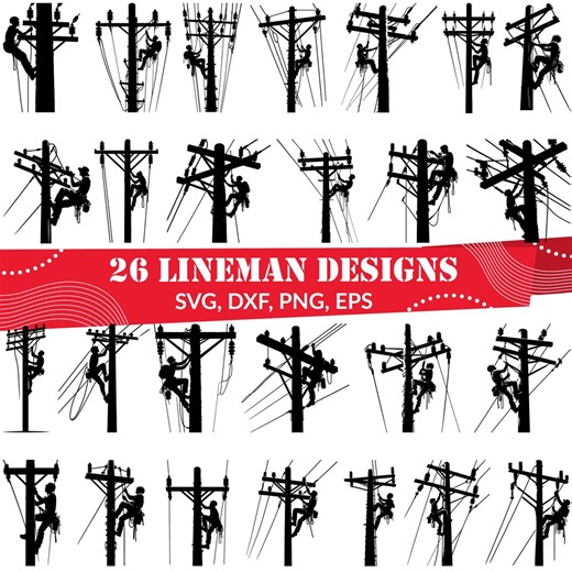 Lineman SVG Bundle, Lineman Dxf, Lineman Png, Lineman Vector, Lineman Outline, Lineman Clipart, Lineman Design, Power Pole Svg - Etsy
