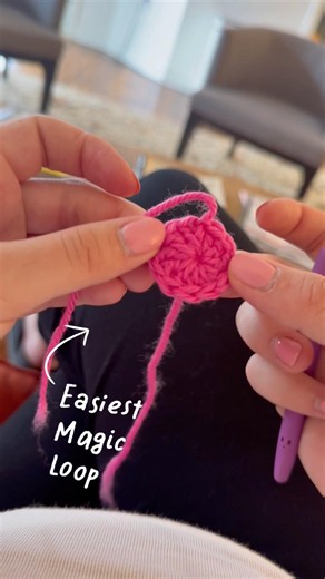 This is the easiest crochet magic loop technique I’ve found! Full tutorial on my channel 😇🥰