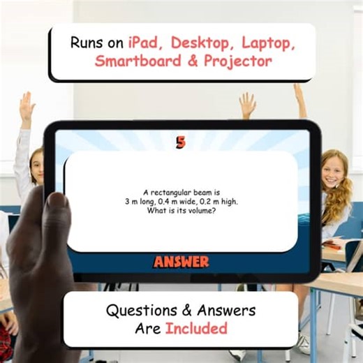 Math Problems in Architecture GRUDGEBALL Math Game - No Prep Grade 7 Review