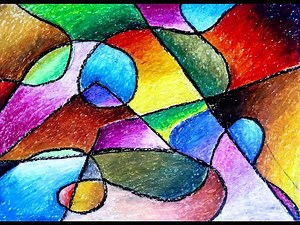 How to create an abstract painting with oil pastels