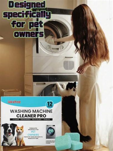 jakehoe Washing Machine Cleaning Tablets, Cleans Washing Machine Drum For Front Load And Top Load, Removes Dirt And Limescale. One Tablet Can Thoroughly Clean The Entire Washing Machine. Specially Designed For Households With Pets. | SHEIN