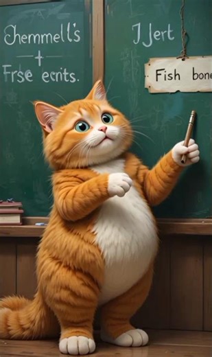 Today was the kitten first day of school #aivideo #viralvideo #anmaition