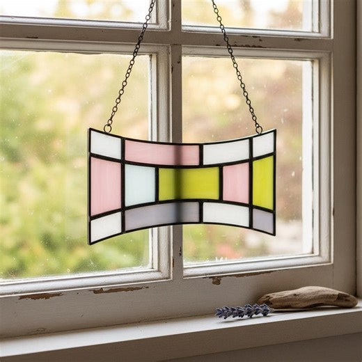 Square Geometric Stained Glass Pattern, 0.5mm Precision Line SVG PDF, Cricut Ready - Etsy