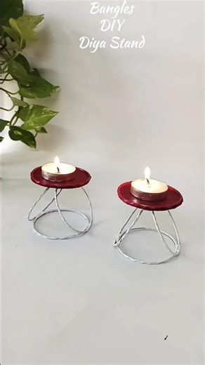 Beautiful DIY Diya Holder From Bangles #ytshorts #shortsfeed