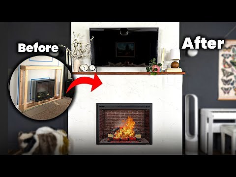 DIY Electric Fireplace Build | Step-by-Step Transformation
