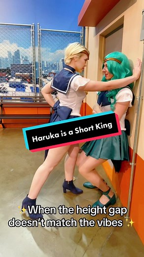 Had so much fun going around Anime Expo today with my love @Genevieve Marie as Sailor Uranus and Neptune ✨ #animeexpo #cosplay #sailormoon #sapphic