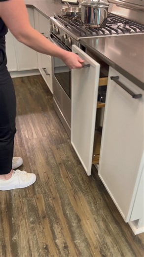 Volume up for Flex-Rod Technology ASMR 👂🏻 Our 448KB Base Cabinet Pullout w/ Knife Block & Utensil Bins holds it all - utensils, knives, 3 included cutting mats AND storage space below... chef's kiss 🤌🏻💋 Learn more: https://loom.ly/D8rqHKg #revashelf | Rev-A-Shelf