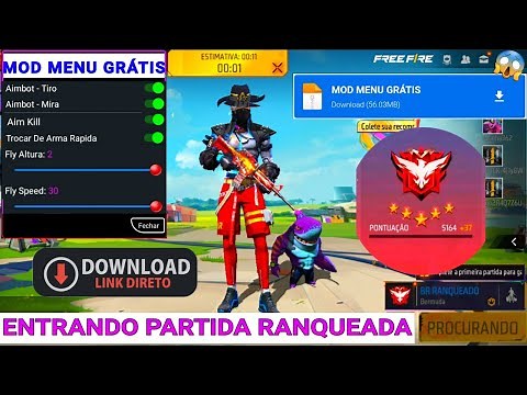 NOVO HACK GRÁTIS DO FREE FIRE, MOD MENU NOVA ATUALIZAÇÃO COMPLETO COMO BAIXAR E INSTALAR