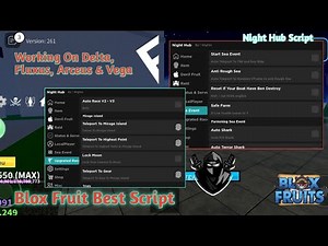 Blox Fruit Best Script Night Hub | Working in Fluxus, Delta, Arceus & More | Auto Mirrage/ V4 & More
