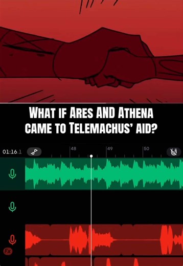 Little wolf mini cover, featuring both Ares AND Athena - - - #epicthemusical #ares #athena #telemachus #greekmythology