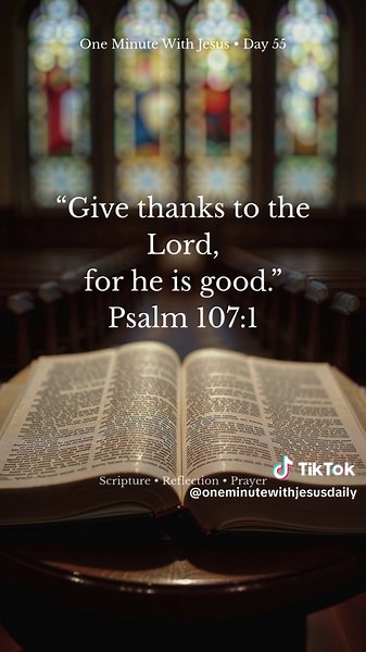 A quiet moment with God. Daily Scripture & prayer for busy lives ✝️ Follow for one minute with Jesus each morning. #DailyPrayer #CatholicTok #BibleVerse