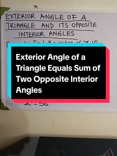 Understanding Exterior Angles of a Triangle