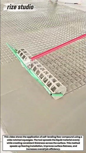 Self-Leveling Floor Finishing with Notched Squeegee Tool