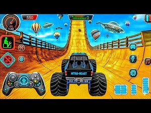 Mega Ramp Challenge! 🤯 Super Crazy GT Monster Truck Racing Stunts | Android Gameplay