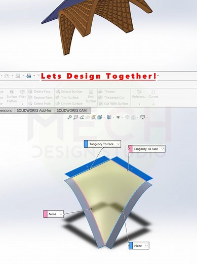 Modern Wooden Table Design with Glass Top in SolidWorks