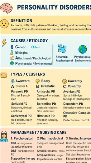 Personality Disorders in Mental Health | Definition, Causes, Types & Management | Easy Nursing Notes