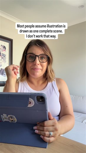 Fave Things Prints • Stickers • Custom on Instagram: "One tiny thing most people don’t realise about custom illustration 👇 When people think about illustration, they often imagine it being drawn as one complete scene, everything placed together, finished in one go, and then saved as a final image. That’s not how I work. Every favourite things illustration I create is built object by object, not as one flat drawing. Each item is drawn separately, refined individually, and then carefully arranged