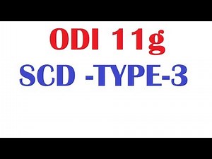 ODI SCD TYPE 3 (Slowly Changing Dimension) Implementation in ODI