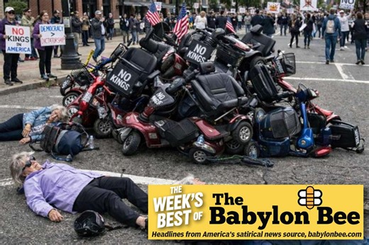 Best of the Babylon Bee: Multi-scooter pileup at ‘No Kings’ rally causes dozens of injuries