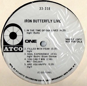 Iron Butterfly – Live (1970, PR, Vinyl)