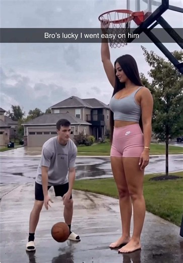 Could you score on me??😳 #7foot #tallgirl #basketball #athlete #height