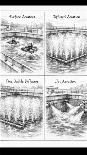 एरेशन टैंक , वेस्टवॉटर ट्रीटमेंट #youtubeshorts #trending #environmantal #sewagetreatment #STP_hindi