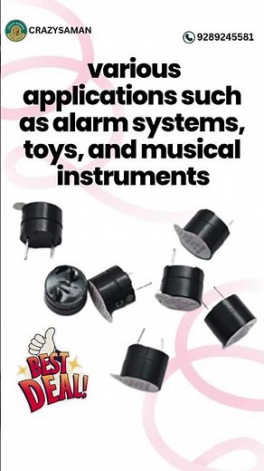 Piezo Electronic Buzzer | Passive Buzzer #buzzer #piezoelectric #buzzerbeater #electronic #active