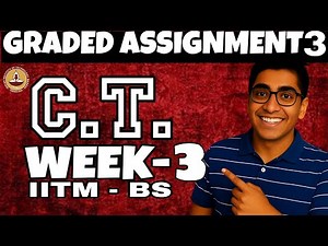 IIT Madras BS Degree | Computational thinking Week 3 Graded Assignment Solution ! (2025)