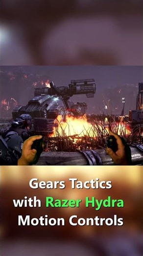 Gears Tactics with Motion controls as a mouse pointer [razer hydra]