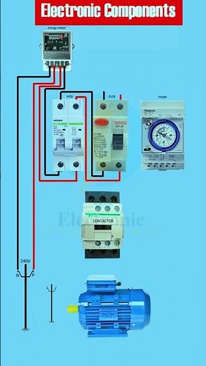 Single Phase Motor Timer Connection #shots