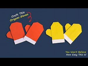 How To Make Gloves With Paper | Origami Gloves | Paper Glove