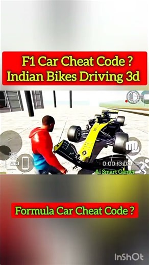 F1 Car Cheat Code आ गया ! जल्दी लो😱 #indianbikedriving3d #gaming #shorts #viral #ytshorts #cheatcode