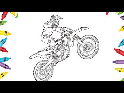 Motorcycle Coloring Page | Satisfying Coloring for Relaxation | Black & White Line Art|coloring book