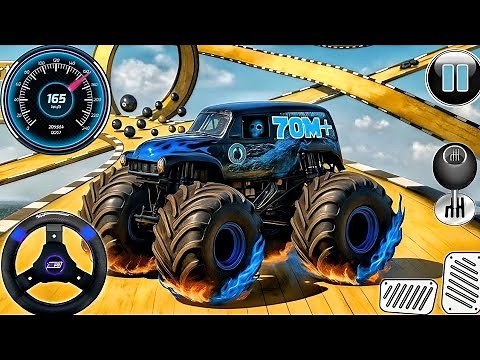 "Monster Truck Mega Ramp Stunts 🔥 | 165 Km/h Speed Race | Android Gameplay 2025 (4K)"