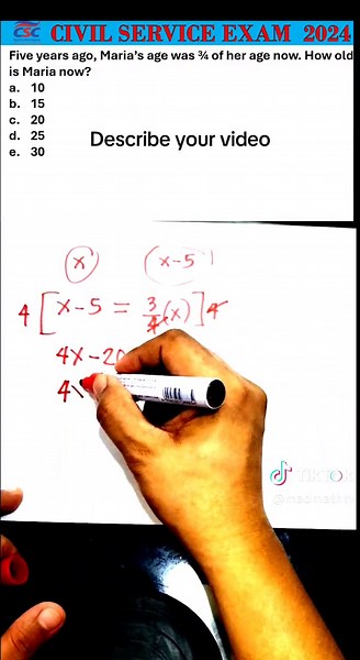 Civil Service Exam Aug 2024 Numerical Ability Age Problem Part 3