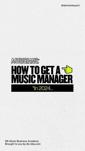 2.1K views · 12 comments | Musicians: How to find a music manager with these easy steps  Finding a music manager can be HARD, but it is an important part of building your career as a musician  So, how do you find the right manager for you? 樂 Let’s talk about it… ⬆️ #musicmanager #musicians #newartists #musicindustry #musicindustrysecrets #explore #musiciansofinstagram #musicstrategy #musicadvice | Damian Keyes - DK MBA | Facebook