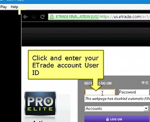 ETRADE Login Instructions