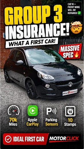 Vauxhall Adam GROUP 3 Insurance! 🤯 What a First Car!