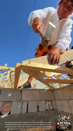 Traditional Roof Rafter Installation | Manual Timber Roof Framing Construction