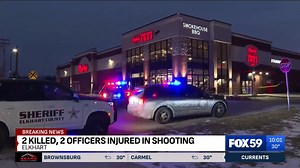 1.6K views | BREAKING: 2 people and shooter dead; 2 officers hurt in shooting at Elkhart grocery store. MORE: FOX59 News | Beairshelle Edmé FOX59 | Facebook