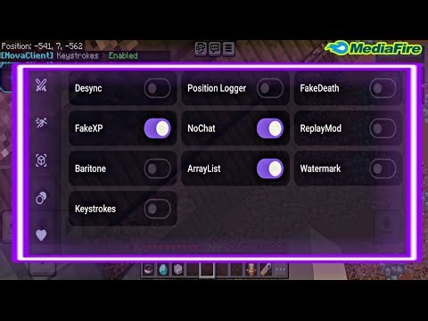 Nova Client V1.4 For MCPE 1.21.101 | MCPE *OP* MOD MENU