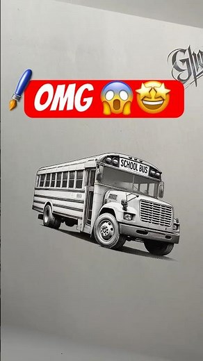 7 Levels of Bus Drawing: How to Draw a Bus#shorts #talent #art #bus