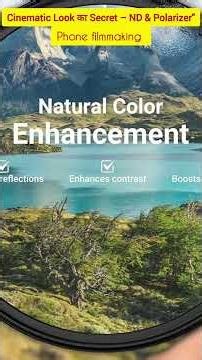 Cinematic Look का Secret🎥–ND & Polarizer filter kya hai || #shortsvideo #csecinema #filmmakingtips