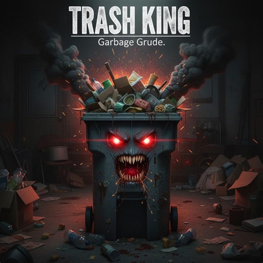 Funny Trash Can Wall Art, Garbage Meltdown Poster, Trash King Garbage Grudge Print, Sarcastic Kitchen Decor, Dark Humor Home Gift, Digital - Etsy