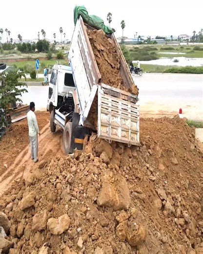 294K views · 1.6K reactions | Best Technique!!! Bulldozer Working Skills Building Land With Dump Truck Moving Soil | Arpunk | Facebook