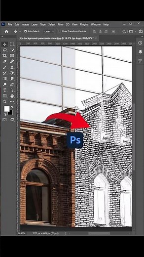 How to turn photo into pencil sketch in Adobe Photoshop #tutorial #shorts