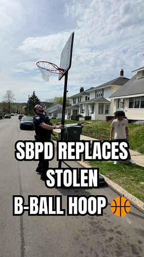 When Officer Joe Cole found a post on a local Facebook group about a missing basketball hoop… he knew simply filing a report wasn’t going to cut it. This case required some additional police work. | South Bend Police Department